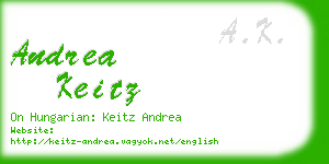 andrea keitz business card